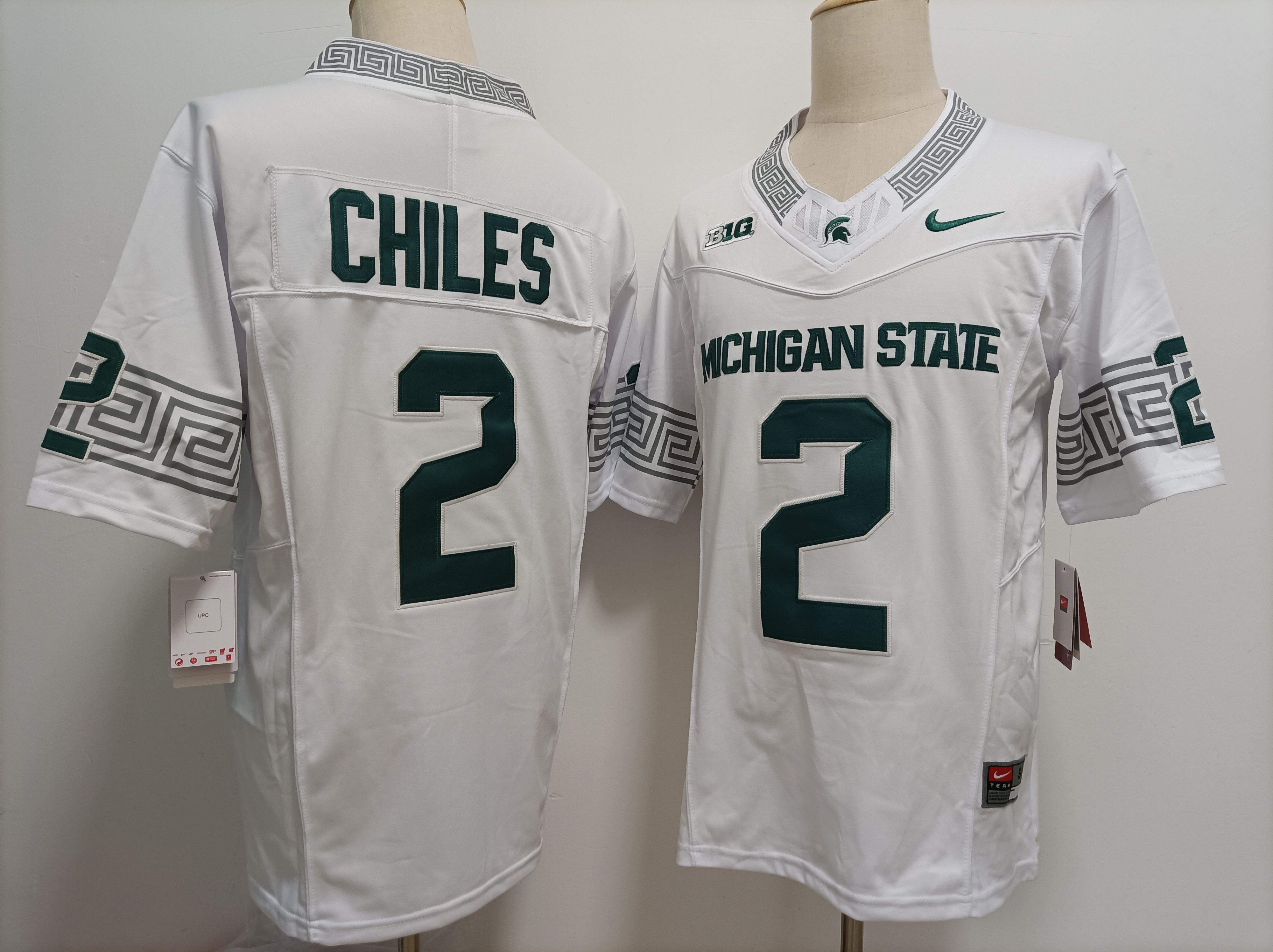 Men Michigan State Spartans 2 Chiles White Nike 2025 NCAA Jersey